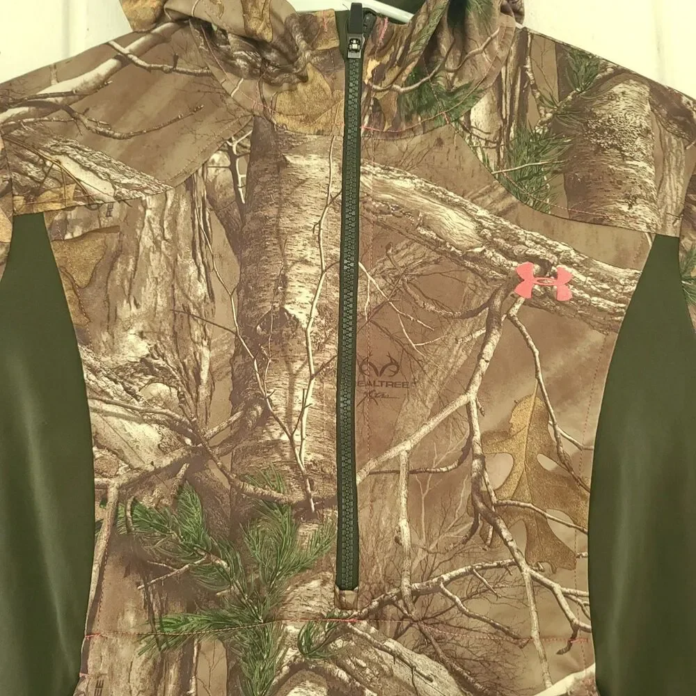 UNDER ARMOUR WomensSCENT CONTROL EARLY SEASON SPEED FREEK CAMO HOODIE JACKET LG